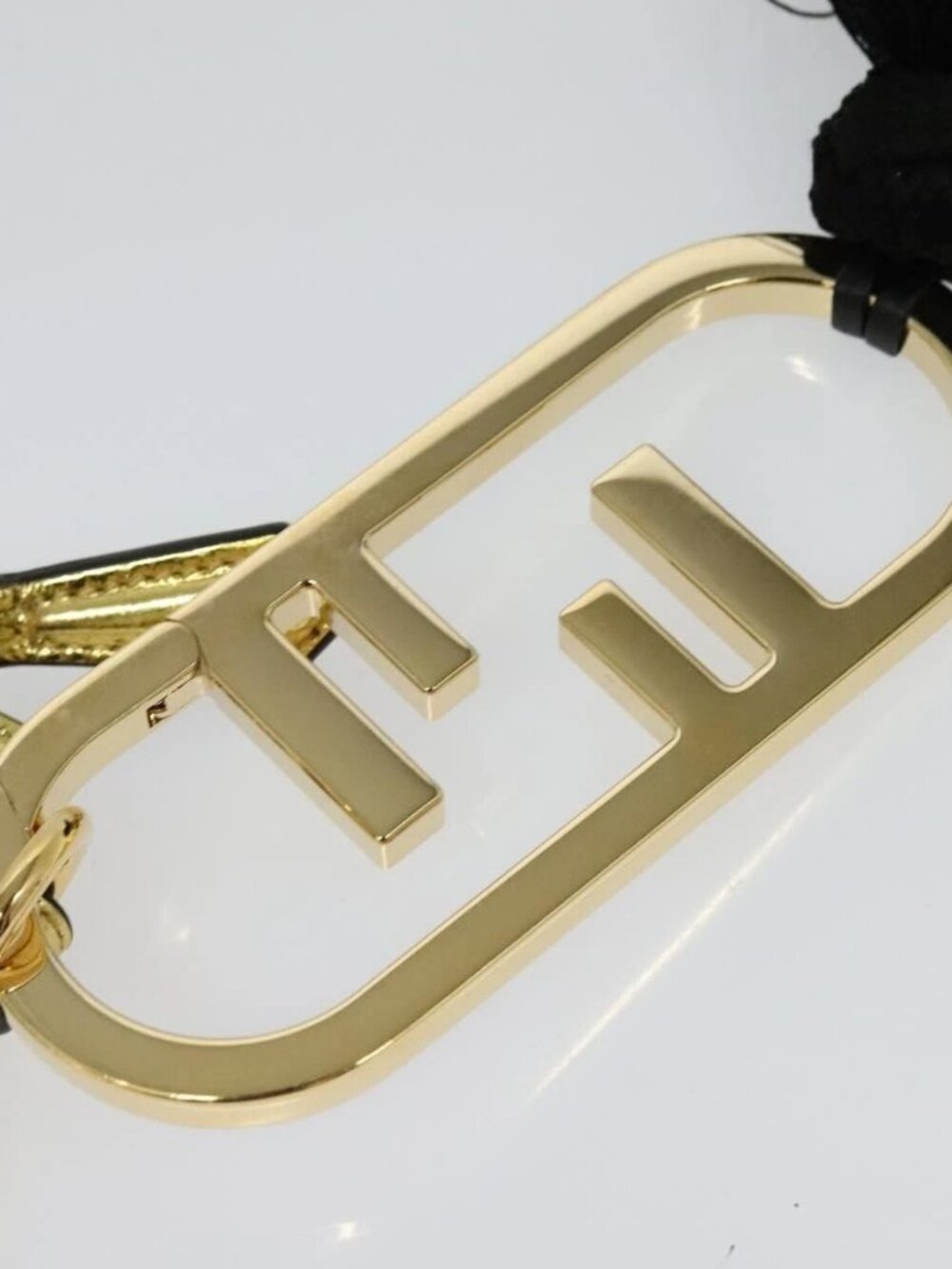 FENDI Clutch Bag Leather Brown Gold Auth mr1110V - Picture 9 of 16